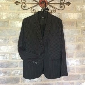 MNG Black Pinstriped Jacket medium size